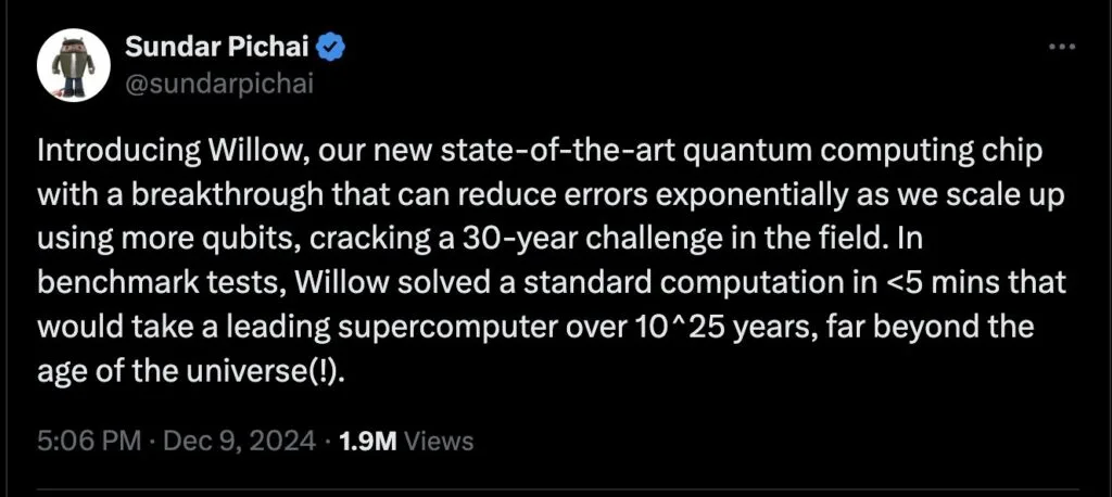 Google Willow Quantum Chip